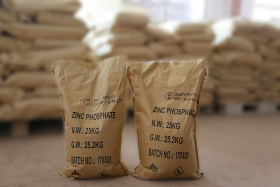 Phosphate kẽm Pigment cho lớp phủ chống ăn mòn PH 5.5-7 Nồng độ hấp thụ dầu 30 cộng với 5 ml/100g